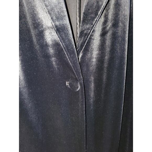 J.Jill Wearever Black Velour Knit Single Button Relaxed Jacket Blazer Sz Medium - Picture 6 of 11